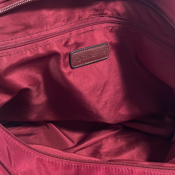 Gianni Bernini Maroon Nylon Tote-EUC - Picture 5 of 7